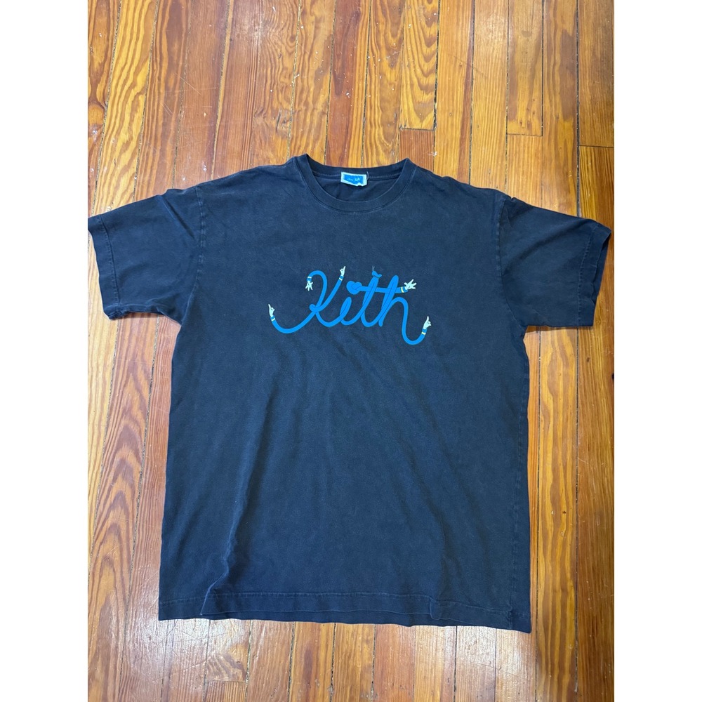 Kith x Disney Donald Duck 90th Anniversary Logo T-Shirt Black Mens Large
